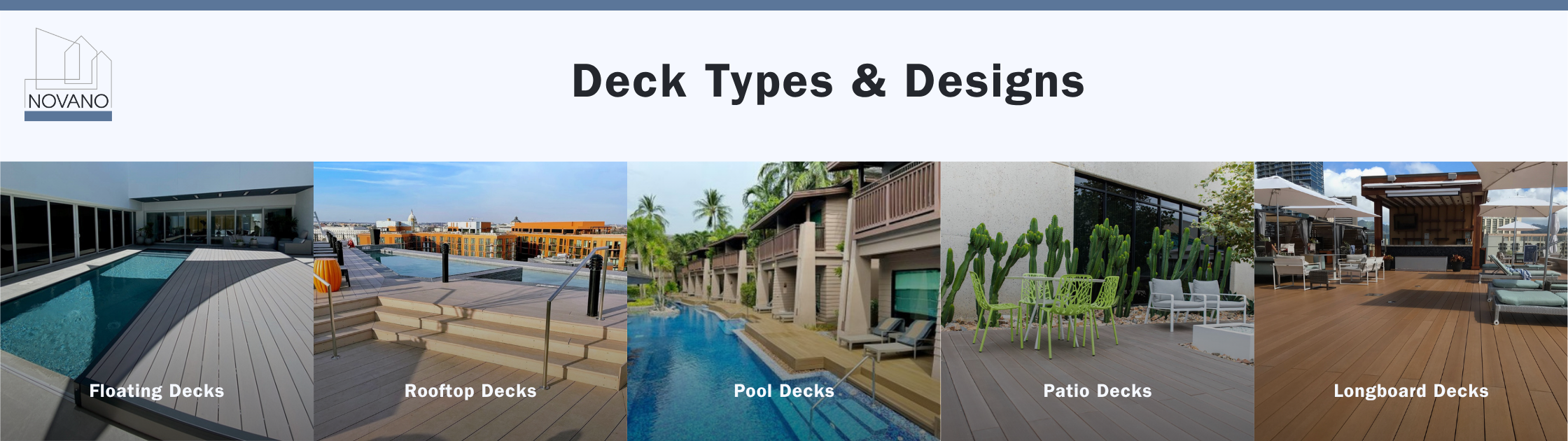 Elegant deck images: floating, rooftop, pool, patio, longboard decks